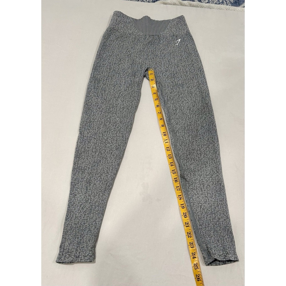 Gymshark Seamless Compression Leggings Womens XS Heather Gray Athleisure Workout - Picture 3 of 7